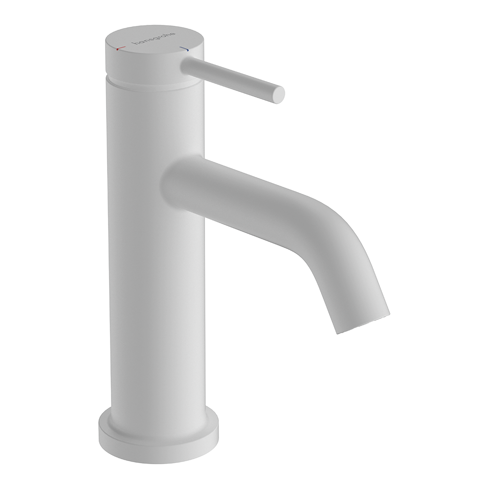 Hansgrohe Tecturis S Single Lever Basin Mixer 80 Coolstart Ecosmart+ Without Waste Set Matt White