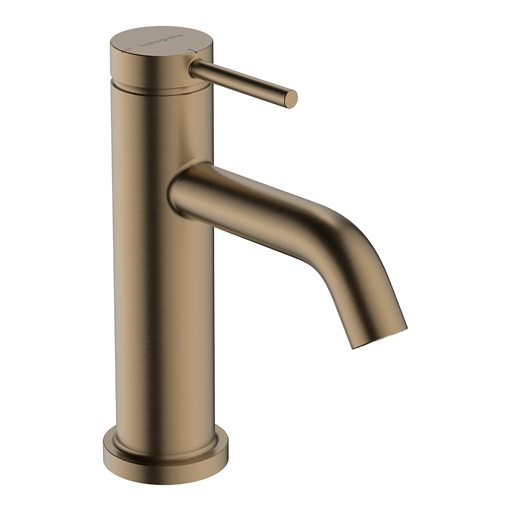 Hansgrohe Tecturis S Single Lever Basin Mixer 80 Coolstart Ecosmart+ Without Waste Set Brushed Bronze