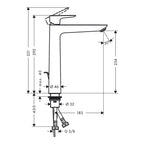 Hansgrohe Talis E Single Lever Basin Mixer Tap With Pop-Up Waste Set Brushed Bronze