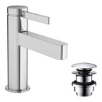 Hansgrohe Finoris Single Lever Basin Mixer 100 With Push-Open Waste Set Chrome