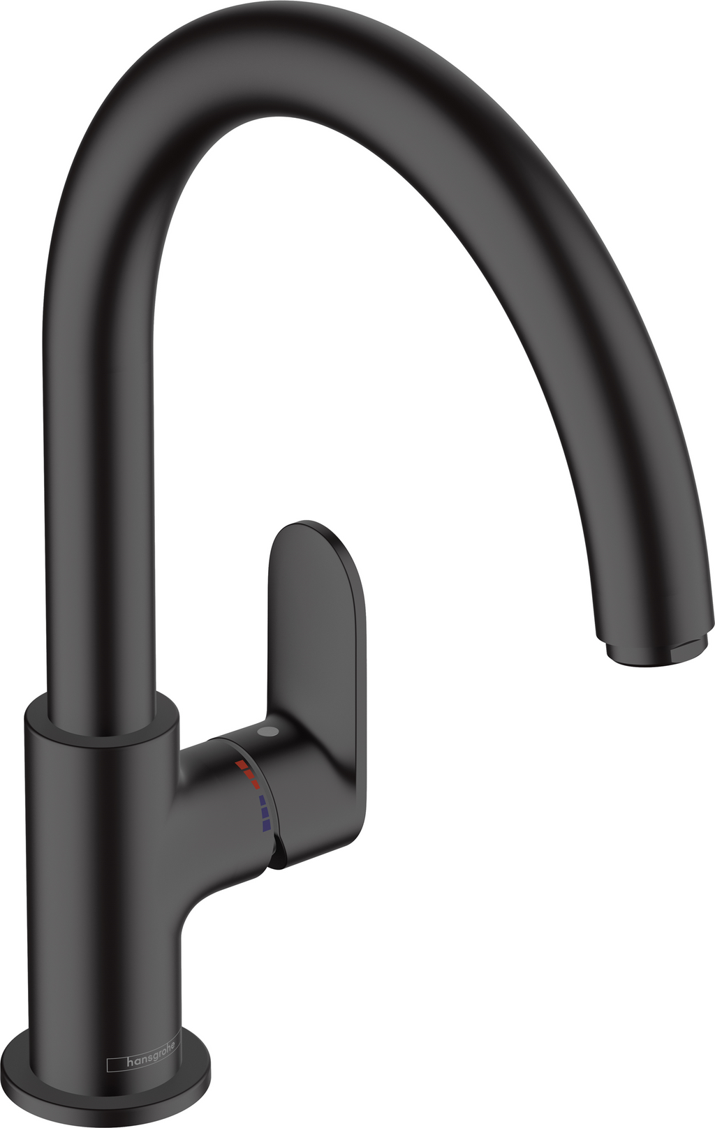 Hansgrohe Vernis Blend M35 Single Lever Kitchen Mixer 210 With Swivel Spout Matt Black