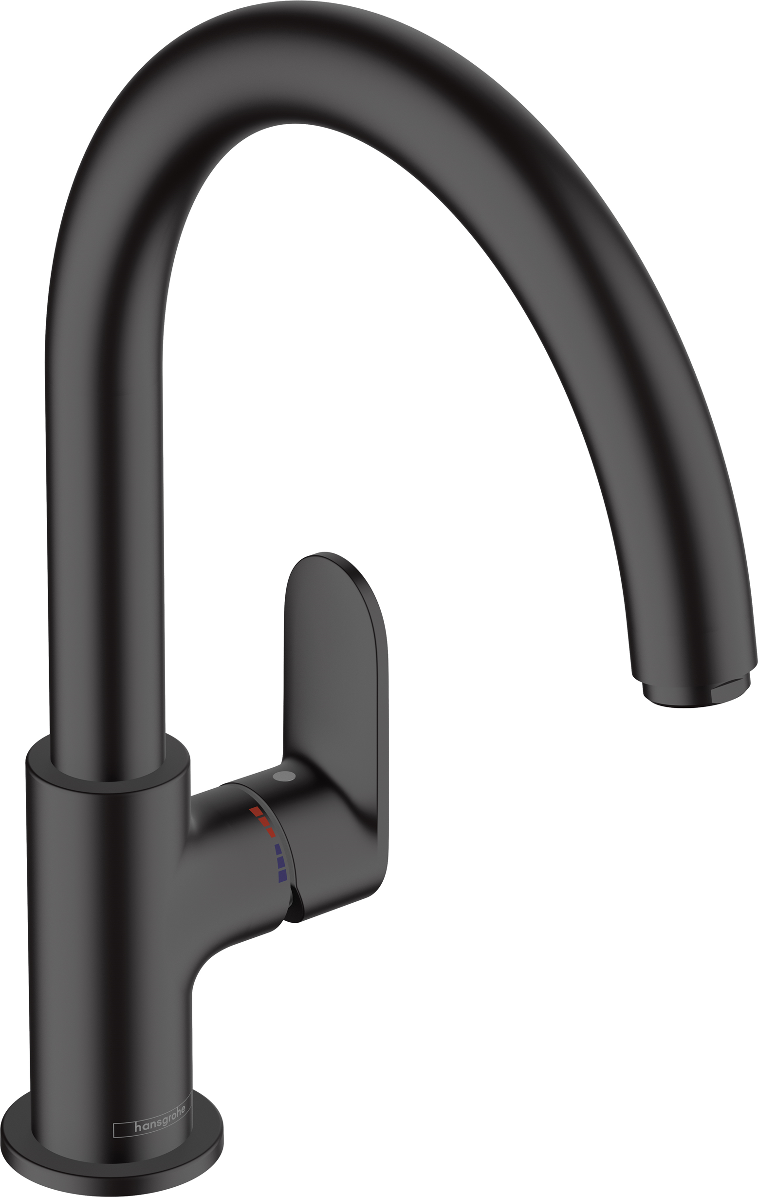 Hansgrohe Vernis Blend M35 Single Lever Kitchen Mixer 210 With Swivel Spout Matt Black
