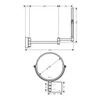 Hansgrohe Addstoris Shaving Mirror Matt Black