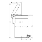 Hansgrohe Addstoris Pedal Bin Black