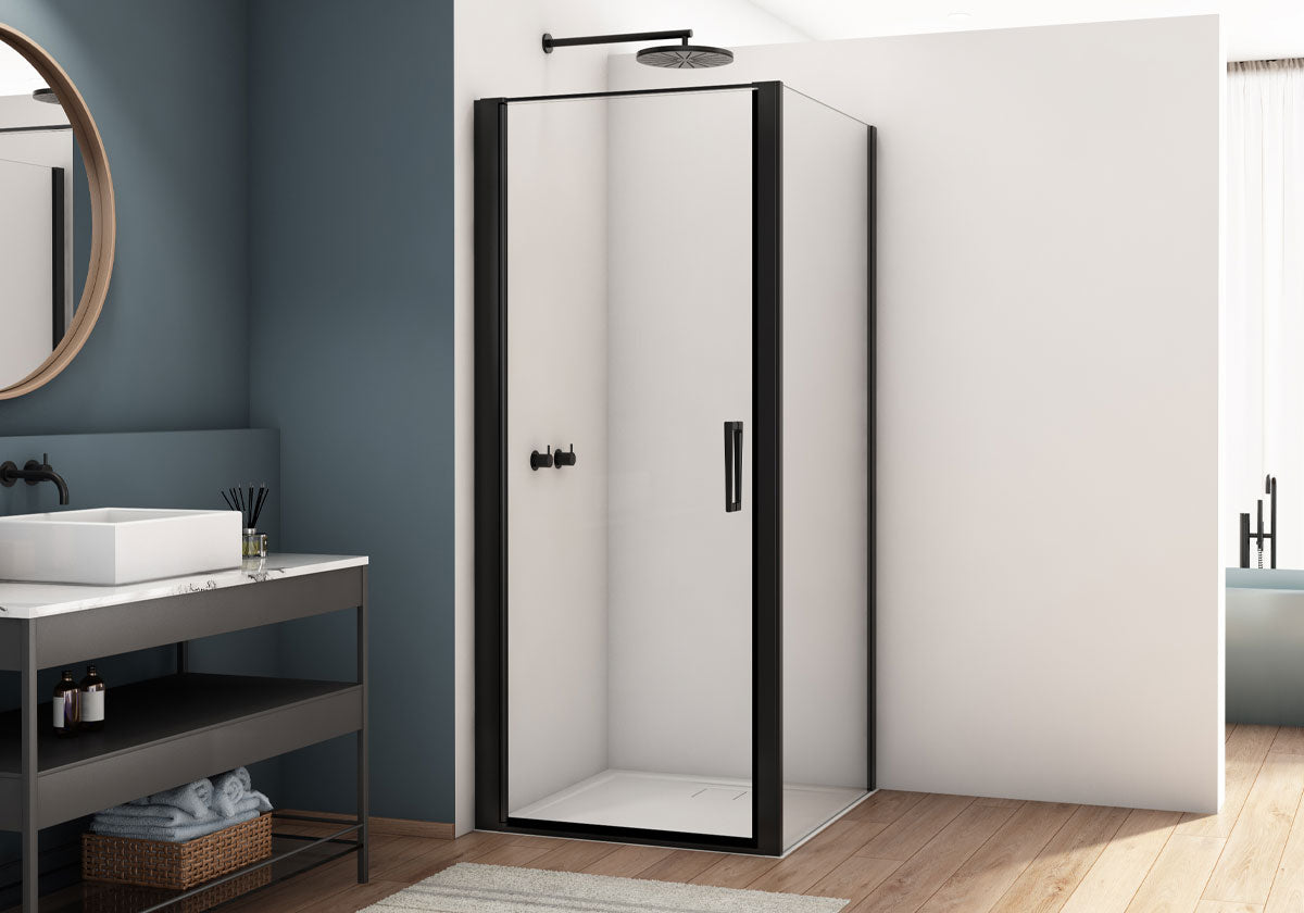Kudos Showers Divera Pivot Door 900mm Matt Black K22T10906007-0001