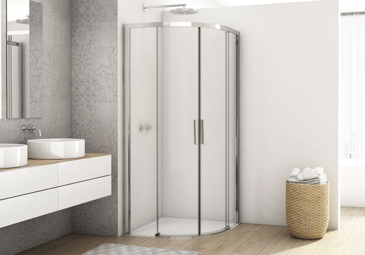 Kudos Showers Divera Quadrant Sliding Double Door 800mm Chrome