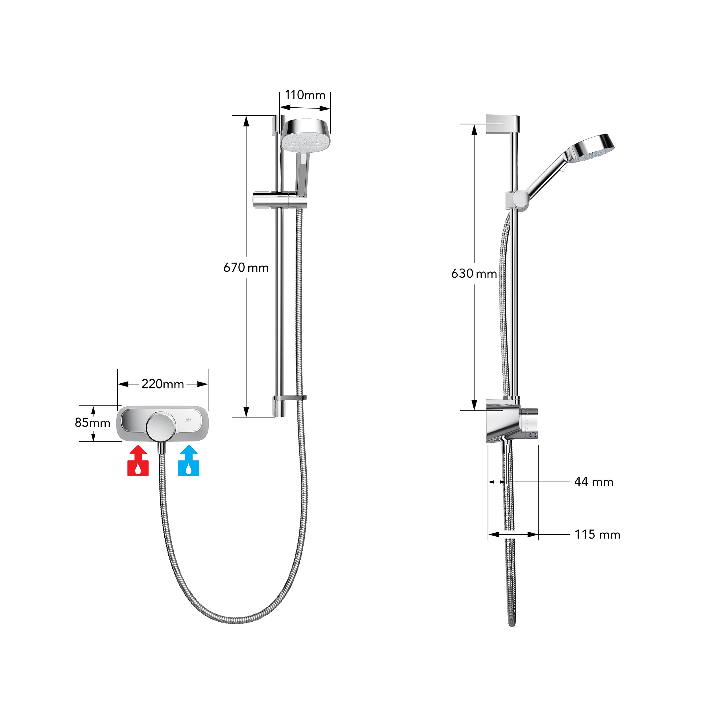 Mira Form Single Outlet Shower