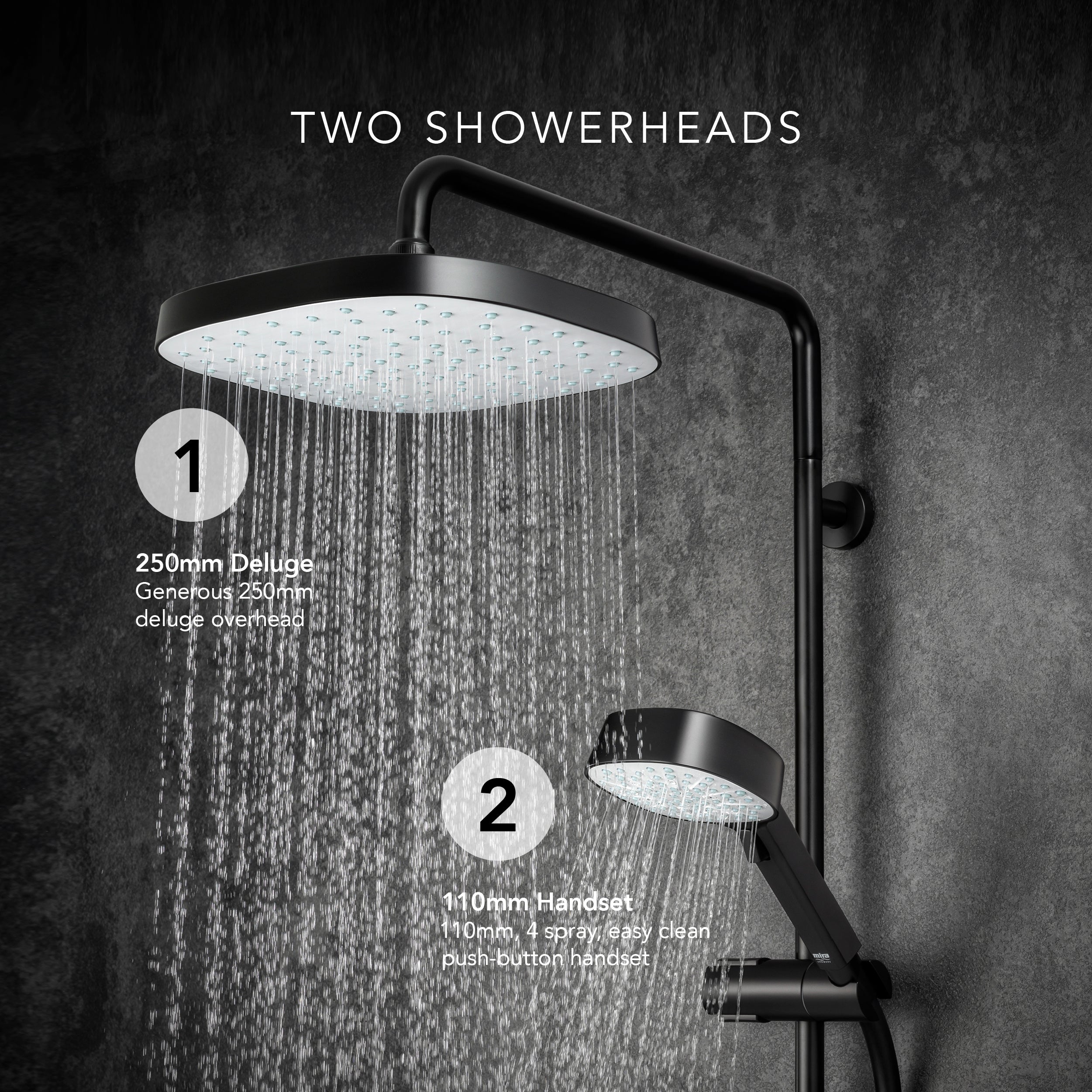 Mira Relate Black Dual Outlet Shower ERD 1.1836.467