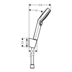 Hansgrohe Crometta Shower Holder Set 100 Vario Ecosmart With Shower Hose 1250Mm 26693400.