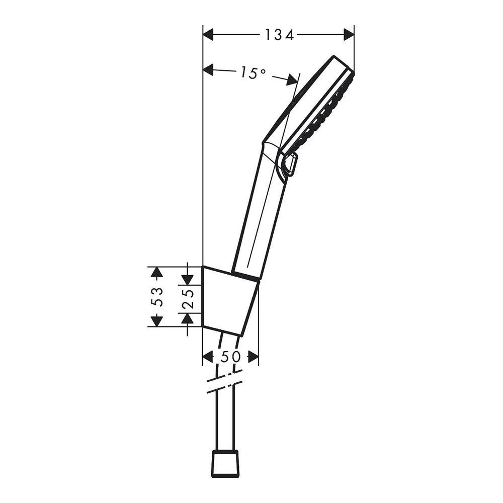 Hansgrohe Crometta Shower Holder Set 100 Vario Ecosmart With Shower Hose 1250Mm 26693400.