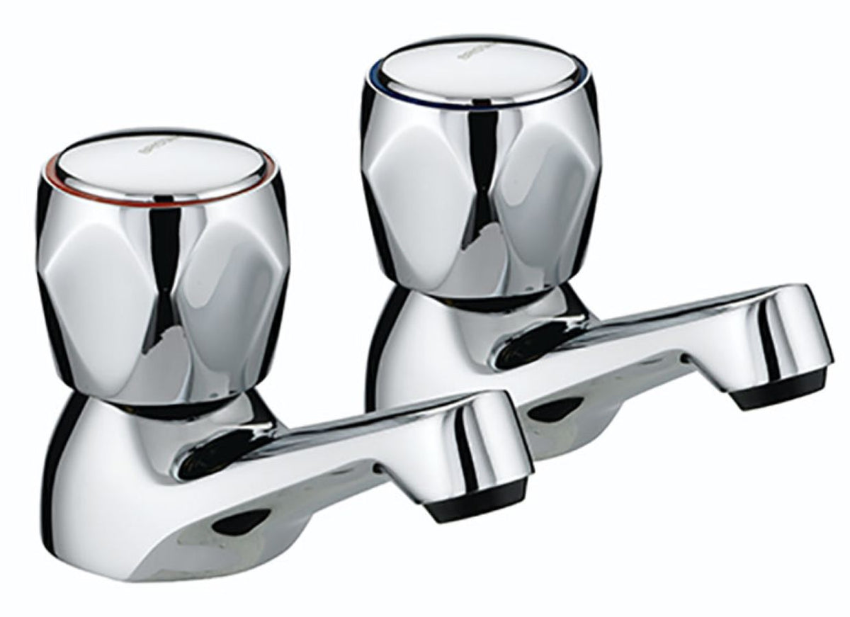 Bristan Club Basin Pillar Taps Chrome VAC 1/2 C MT