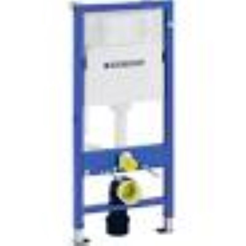 Geberit Duofix element for wall-hung WC, 82 cm, with Alpha concealed cistern 12 cm, 6/3 litres, Alpha01 flush plate, square 458.034.21.2