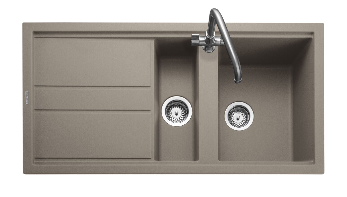 Rangemaster Topaz Kitchen Sink 1000 x 510 1.5 Bowl Pebble Inc.Waste