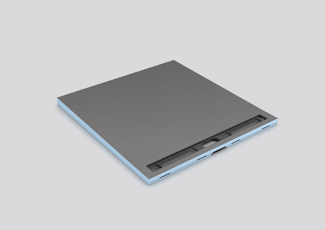 wedi Fundo Riolito Neo shower tray channel length 800mm, 1000x1000x50mm