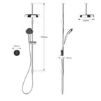 Mira Platinum - Dual Outlet Digital Ceiling Fed Shower, Low Pressure (1.1981.011)