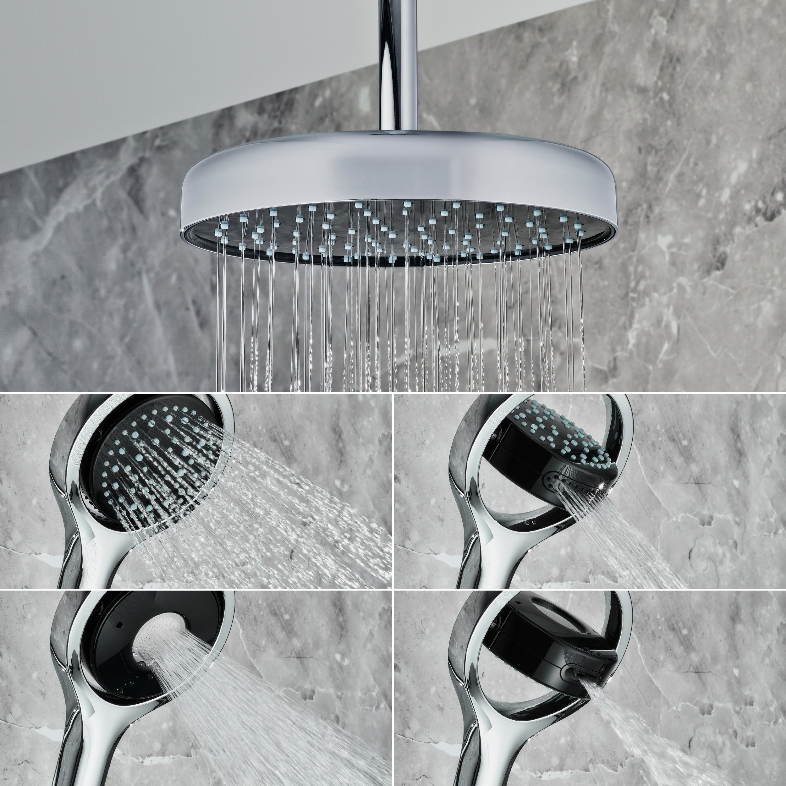 Mira Platinum - Dual Outlet Ceiling Fed, High Pressure (1.1981.008)