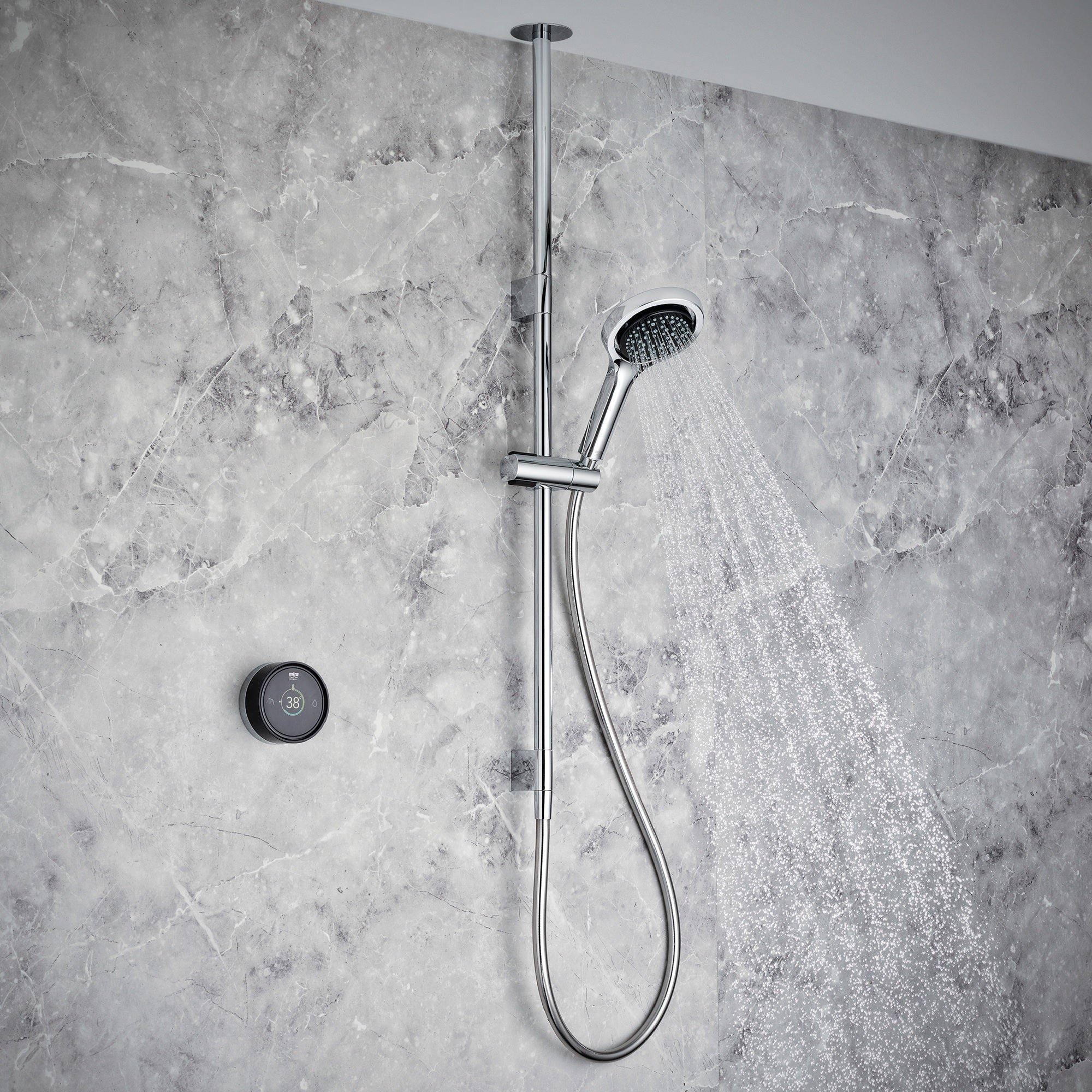 Mira Platinum - Single Outlet Ceiling Fed Digital Shower, High Pressure (1.1981.007)