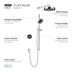 Mira Platinum - Dual Outlet Rear Fed Digital Shower, Low Pressure (1.1981.005)