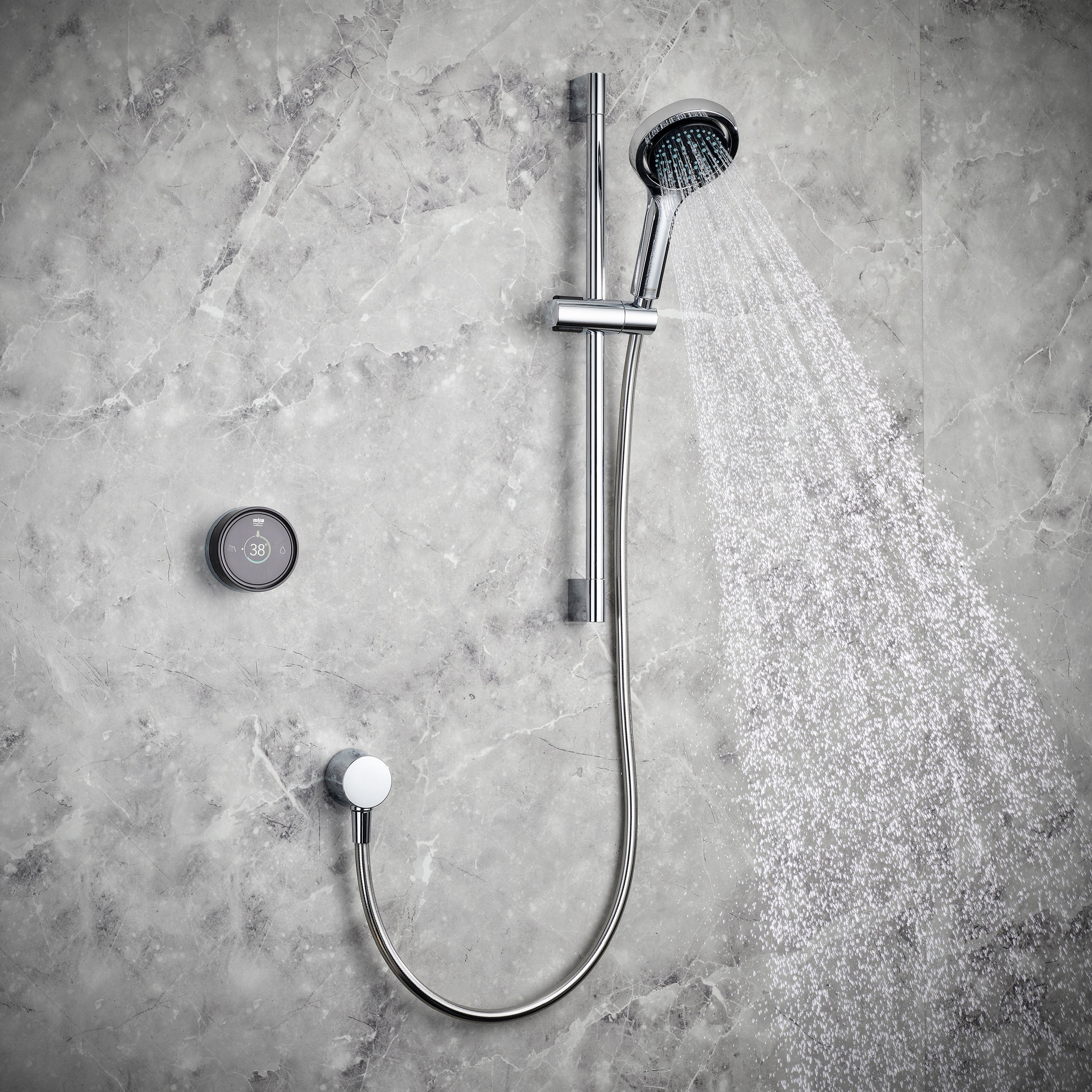 Mira Platinum - Single Outlet Rear Fed Digital Shower, High Pressure/Combi (1.1981.001)
