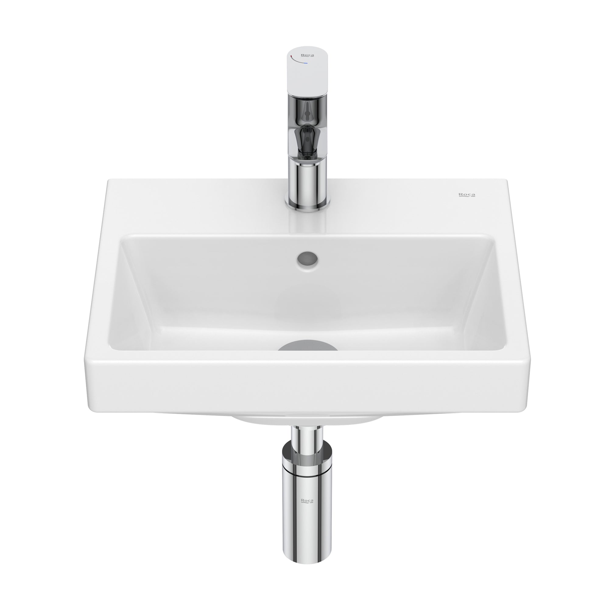 Roca The Gap Compact Wall-Hung Basin 400(L) X 320(W) X 162(H)mm White