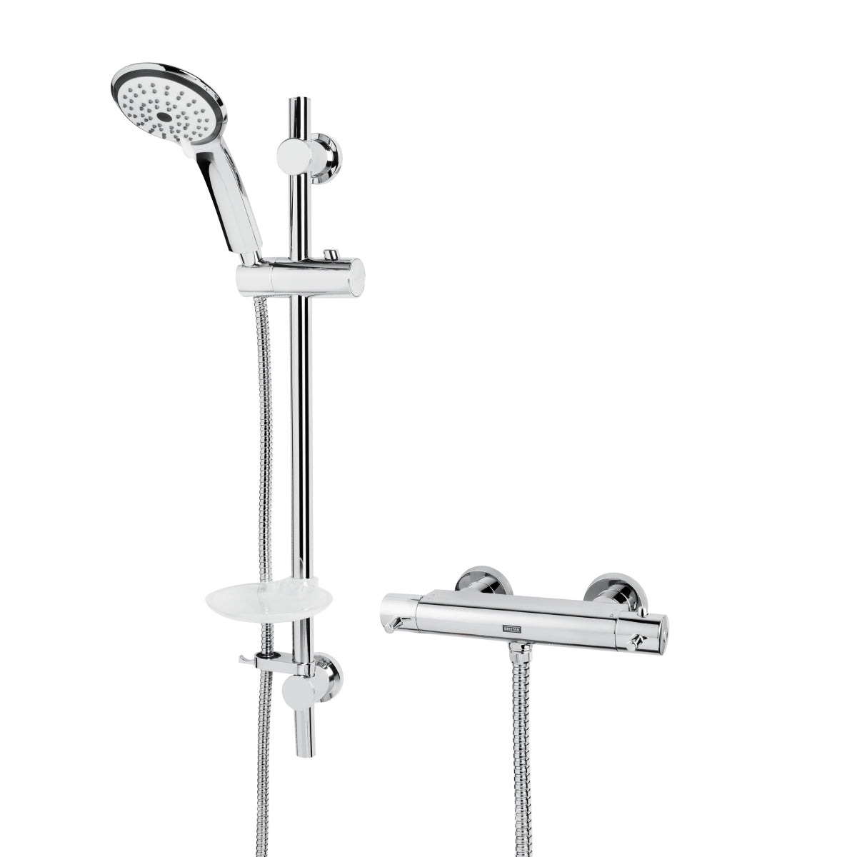 Bristan Prism Thermostatic Bar Shower with Multi Function Handset Chrome PM SHXMMCTFF C.