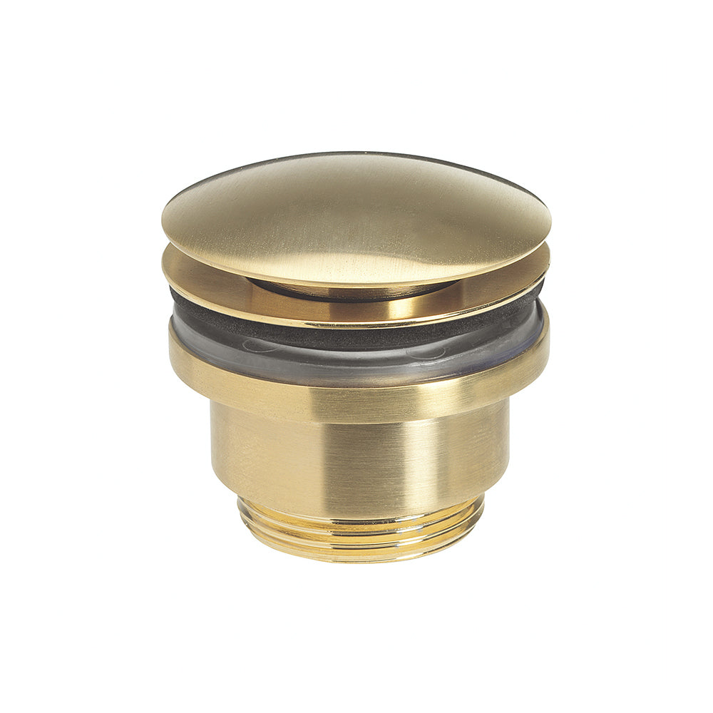 Crosswater MPairO Industrial Universal Basin Click Clack Waste Unlaquered Brushed Brass