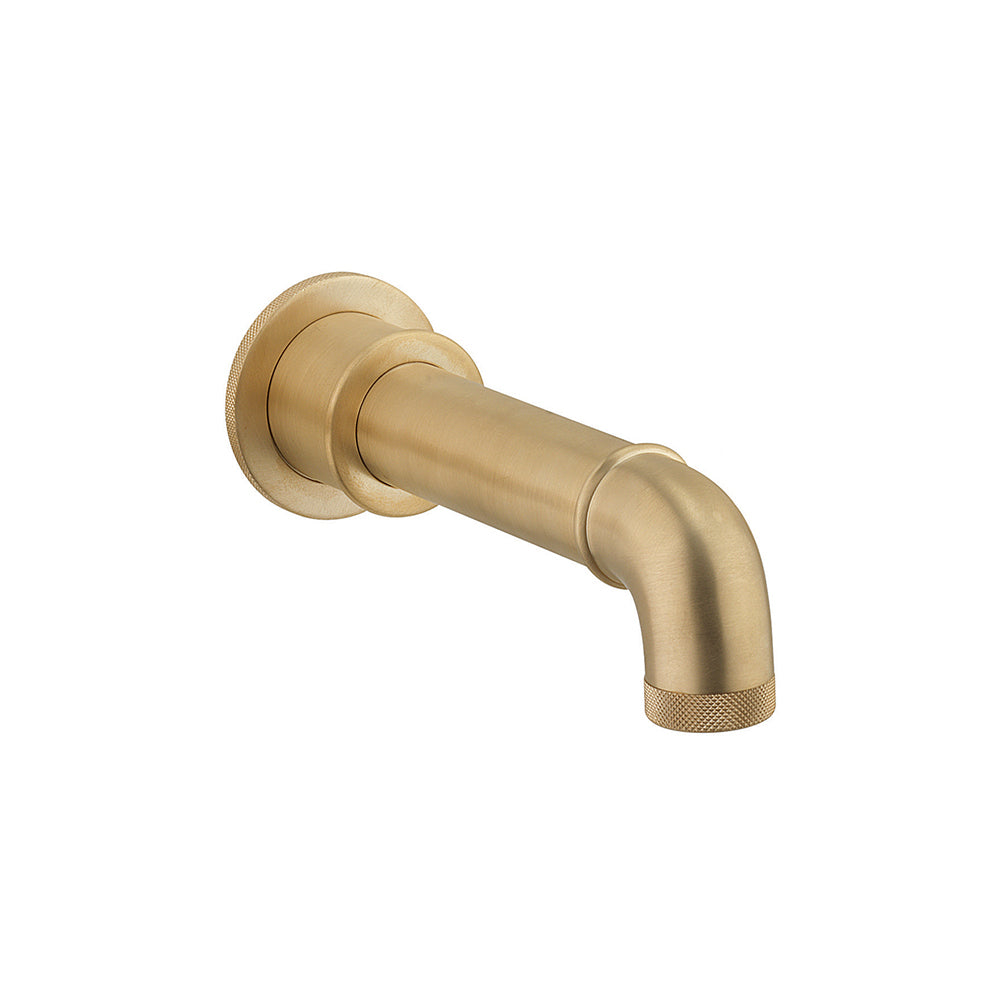 Crosswater MPairO Industrial Bath Spout Unlacquered Brushed Brass