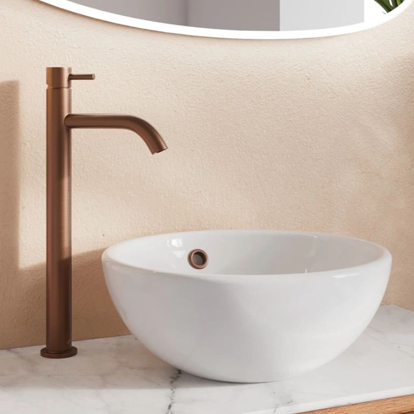 Crosswater MPairO Tall Basin Monobloc Brushed Bronze