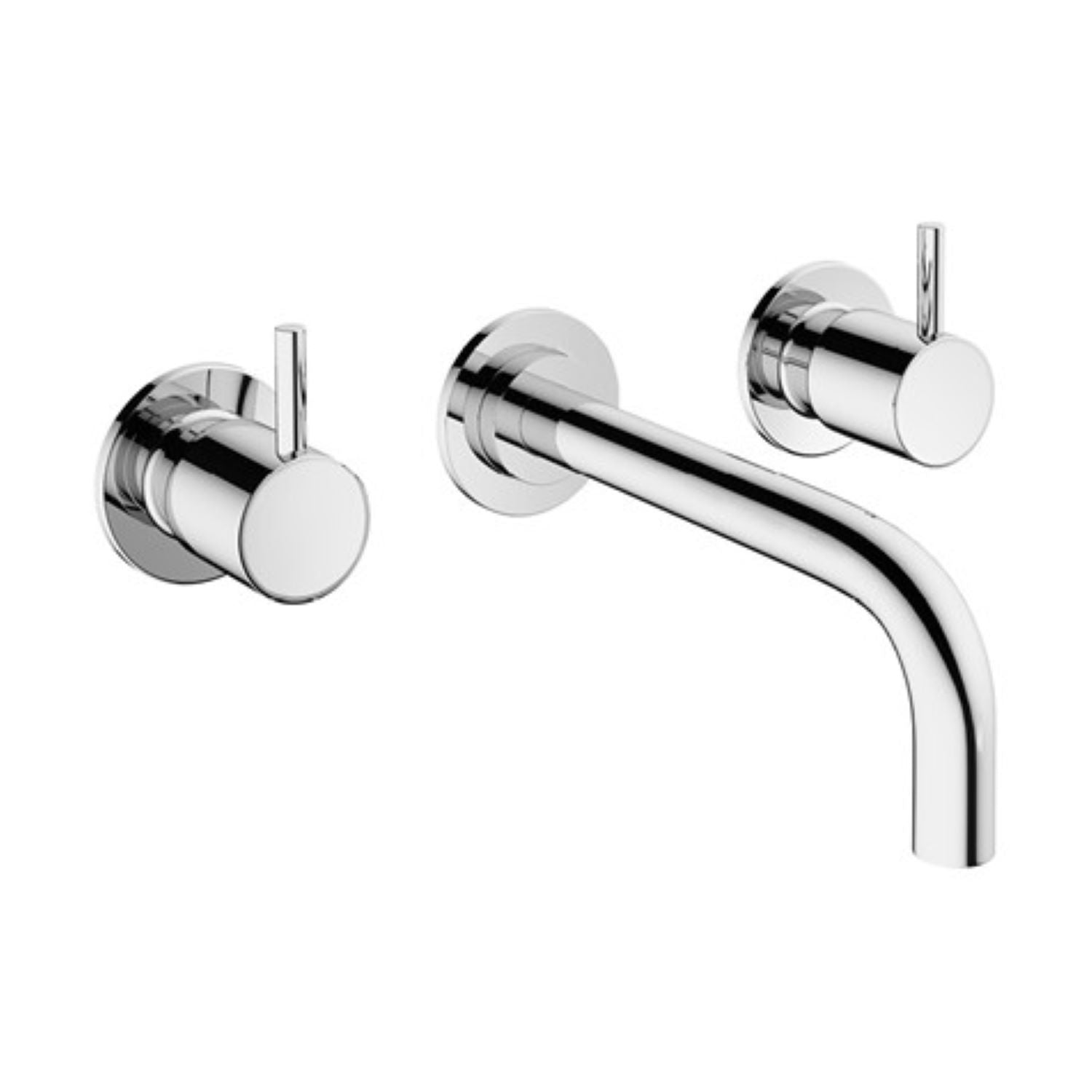 Crosswater MPairO Wall Mounted 3TH Basin Mixer Tap PairO130WNC Chrome PRO130WNC_V2