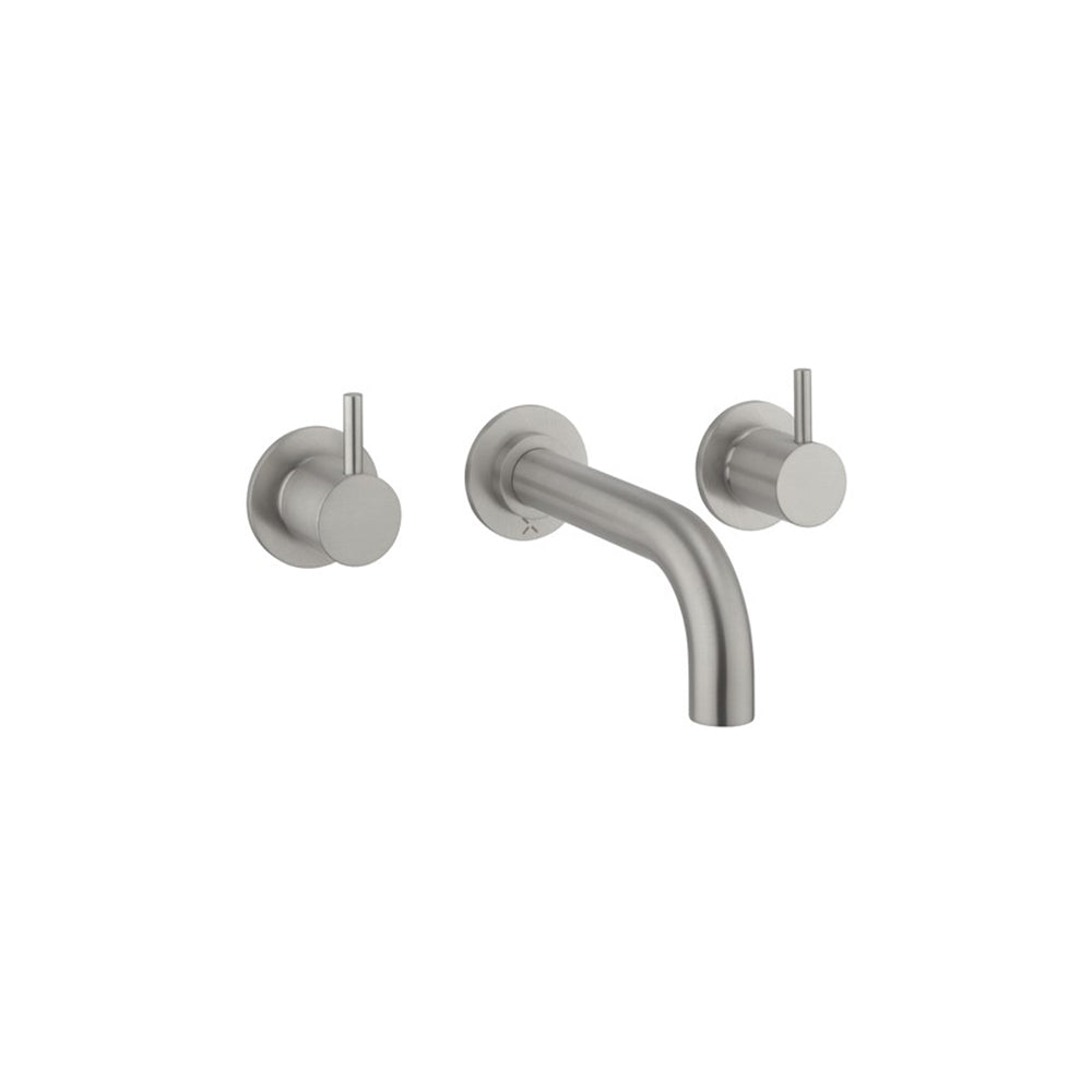 Crosswater MPairO Bath 3H Filler Wall Mounted Effect Stainless Steel