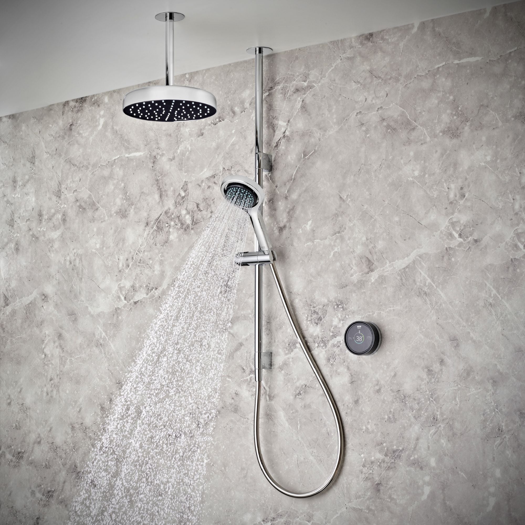 Mira Platinum - Dual Outlet Ceiling Fed, High Pressure (1.1981.008)