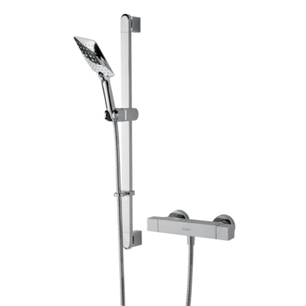 Bristan Qubo Exposed Bar Shower with Kit QB SHXSMFF C.