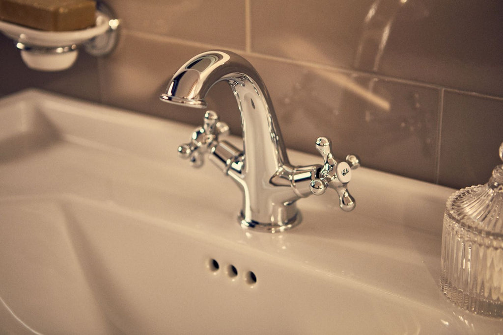 Roca Carmen Twin Lever Basin Mixer Tap With Click Clack Waste A5A3A4Bc00 Chrome