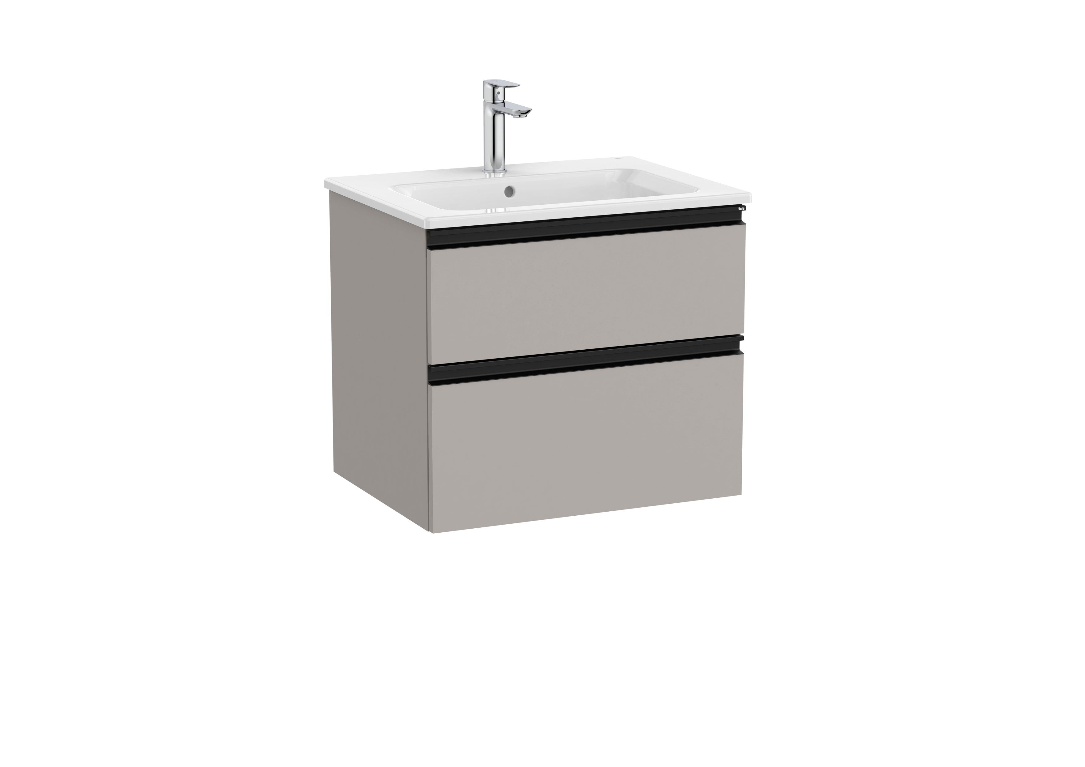 Roca The Gap Vanity Unit 2 Drawer 1000mm Left Handed - Matt White -