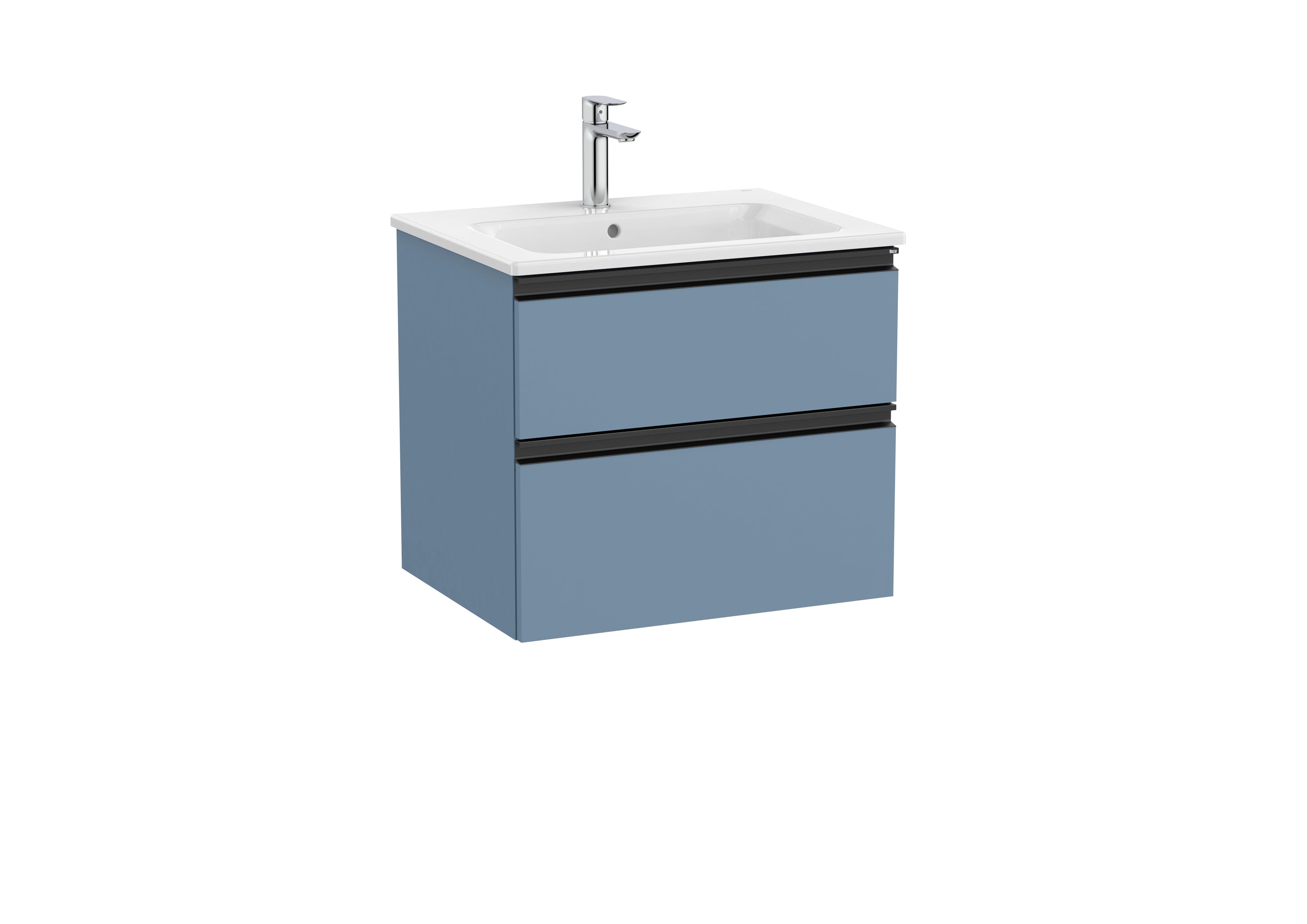 Roca The Gap Vanity Unit 2 Drawer 550mm Matt Blue