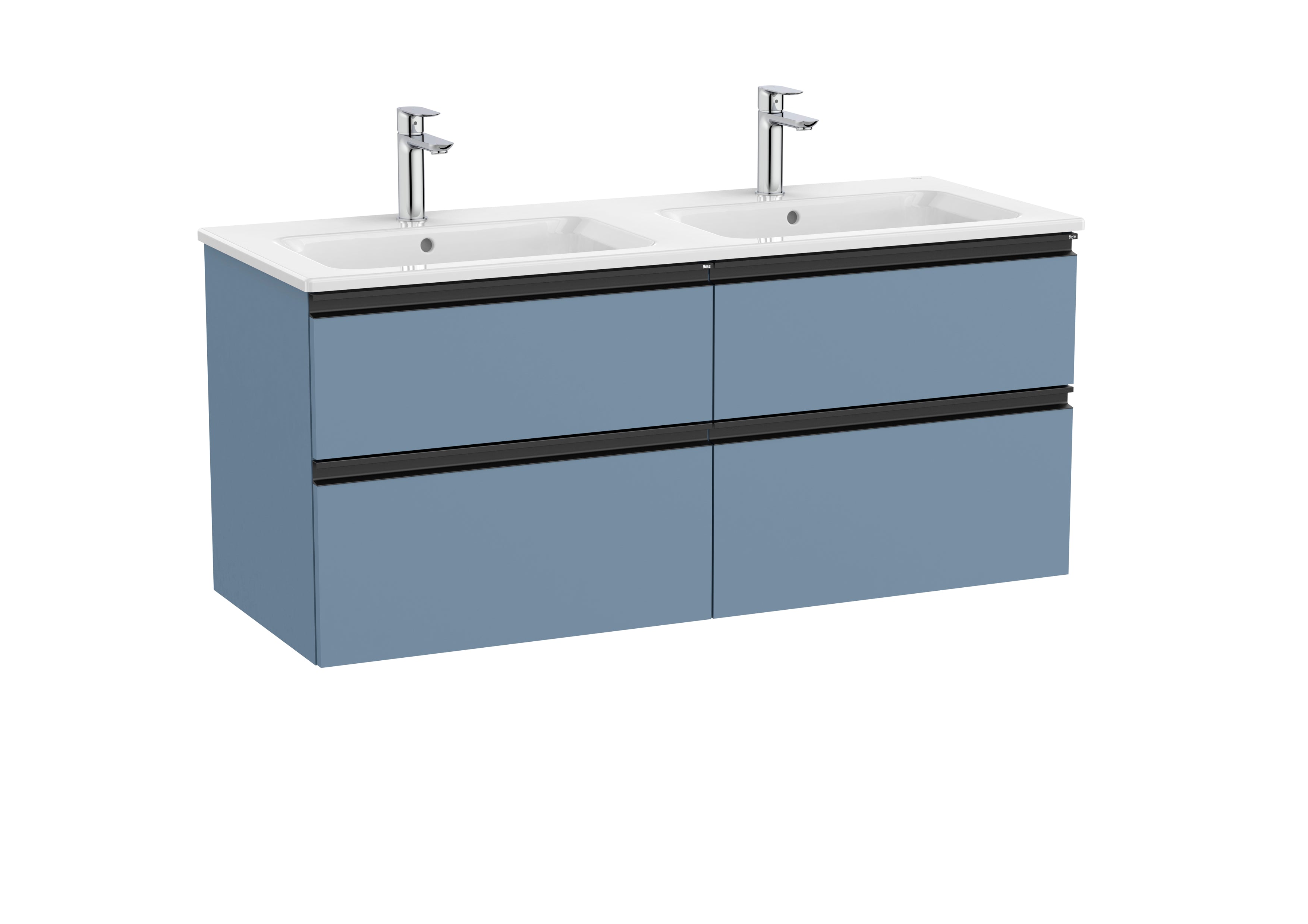 Roca The Gap Unik 2 Drawer Vanity Unit 1200mm Matt Blue