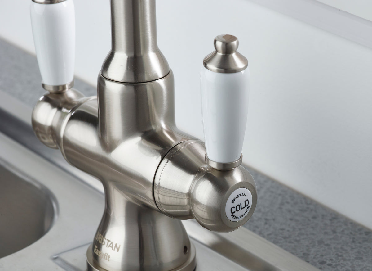 Bristan Renaissance Easyfit Sink Mixer Brushed Nickel RS SNK EF BN