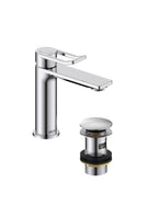 Bristan Saffron Eco Start Basin Mixer Tap with Clicker Waste Chrome SAF ES BAS C