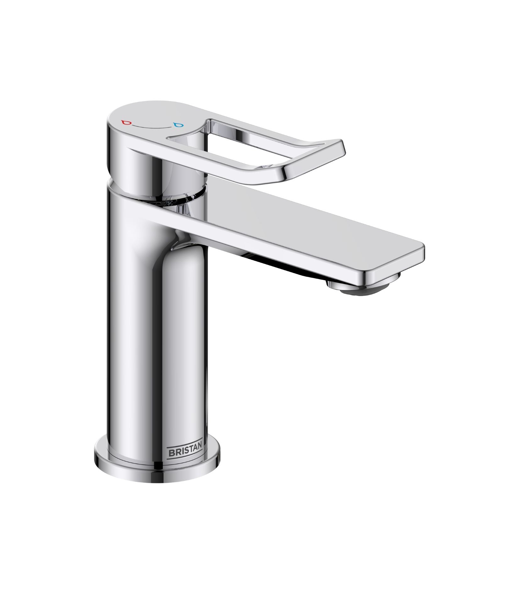 Bristan Saffron Eco start Small Basin Mixer Tap with Clicker Waste Chrome SAF ES SMBAS C