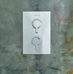Heritage Dartmouth Concealed 2 Outlet 2 Handle Thermostatic Valve with Fixed Head and Flexible Kit Chrome