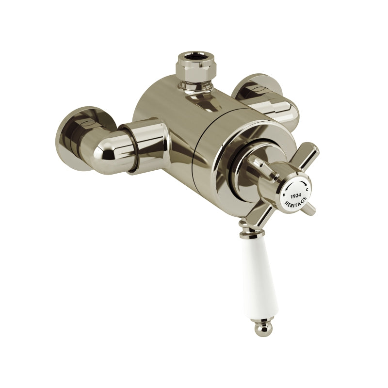 Heritage Dawlish Exposed Shower Valve with Top Outlet Connection Vintage Gold