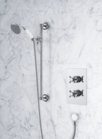 Heritage Bathrooms Dawlish Recessed Shower with Premium Flexible Riser Kit Chrome
