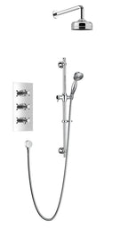 Heritage Dawlish Concealed Shower with Premium Fixed Head and Flexible Kit Chrome