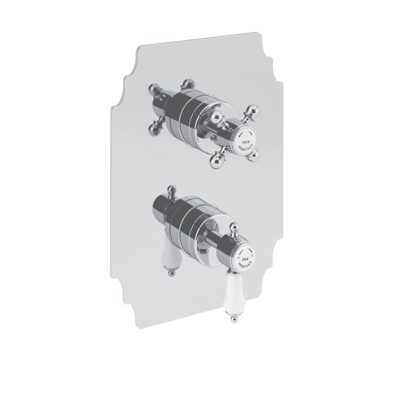 Heritage Glastonbury Recessed Shower Valve with Integral Two Outlet Diverter Chrome SGC04