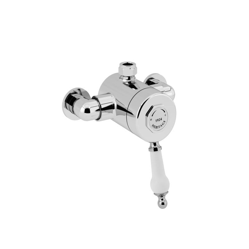 Heritage Glastonbury Exposed Shower Valve with Top Outlet Connection Chrome
