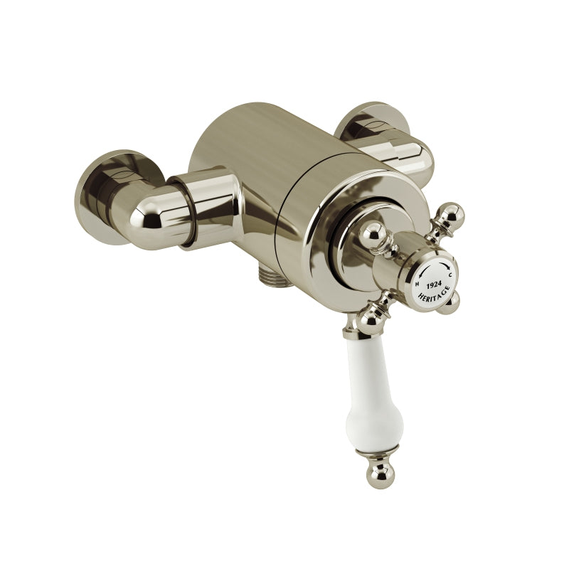 Heritage Hartlebury Exposed Shower Valve with Bottom Outlet Connection Vintage Gold