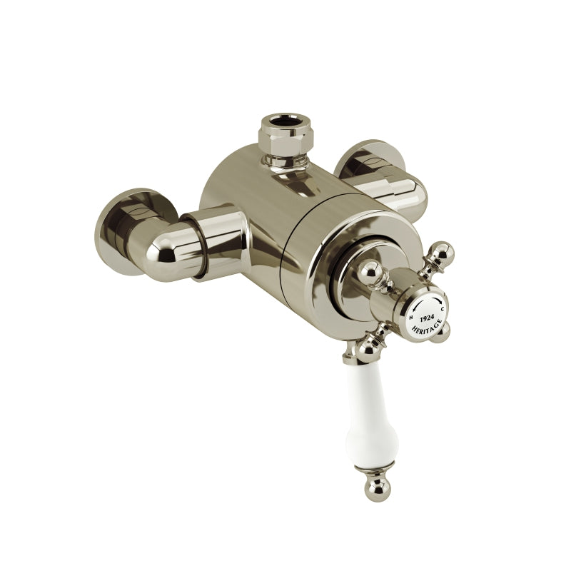 Heritage Hartlebury Exposed Shower Valve with Top Outlet Connection Vintage Gold