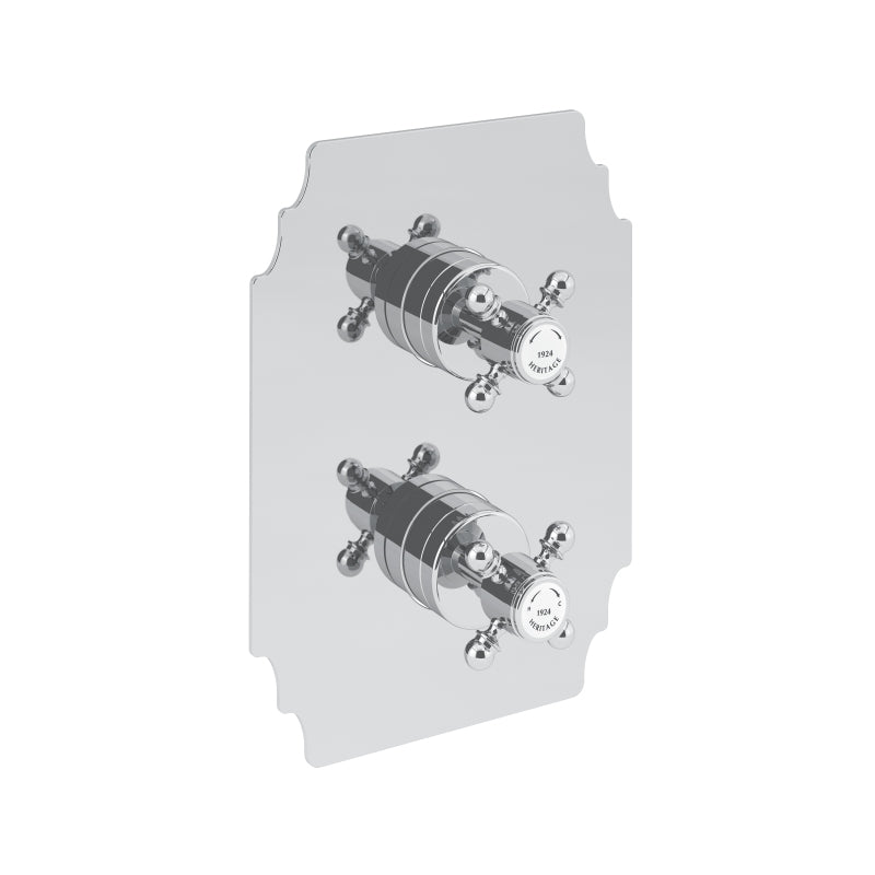Heritage Hartlebury Recessed Shower Valve with Integral Two Outlet Diverter Chrome