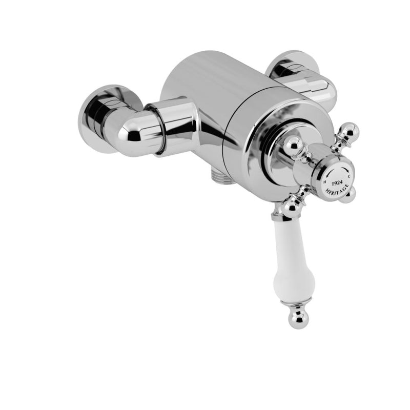 Heritage Hartlebury Exposed Shower Valve with Bottom Outlet Connection Chrome