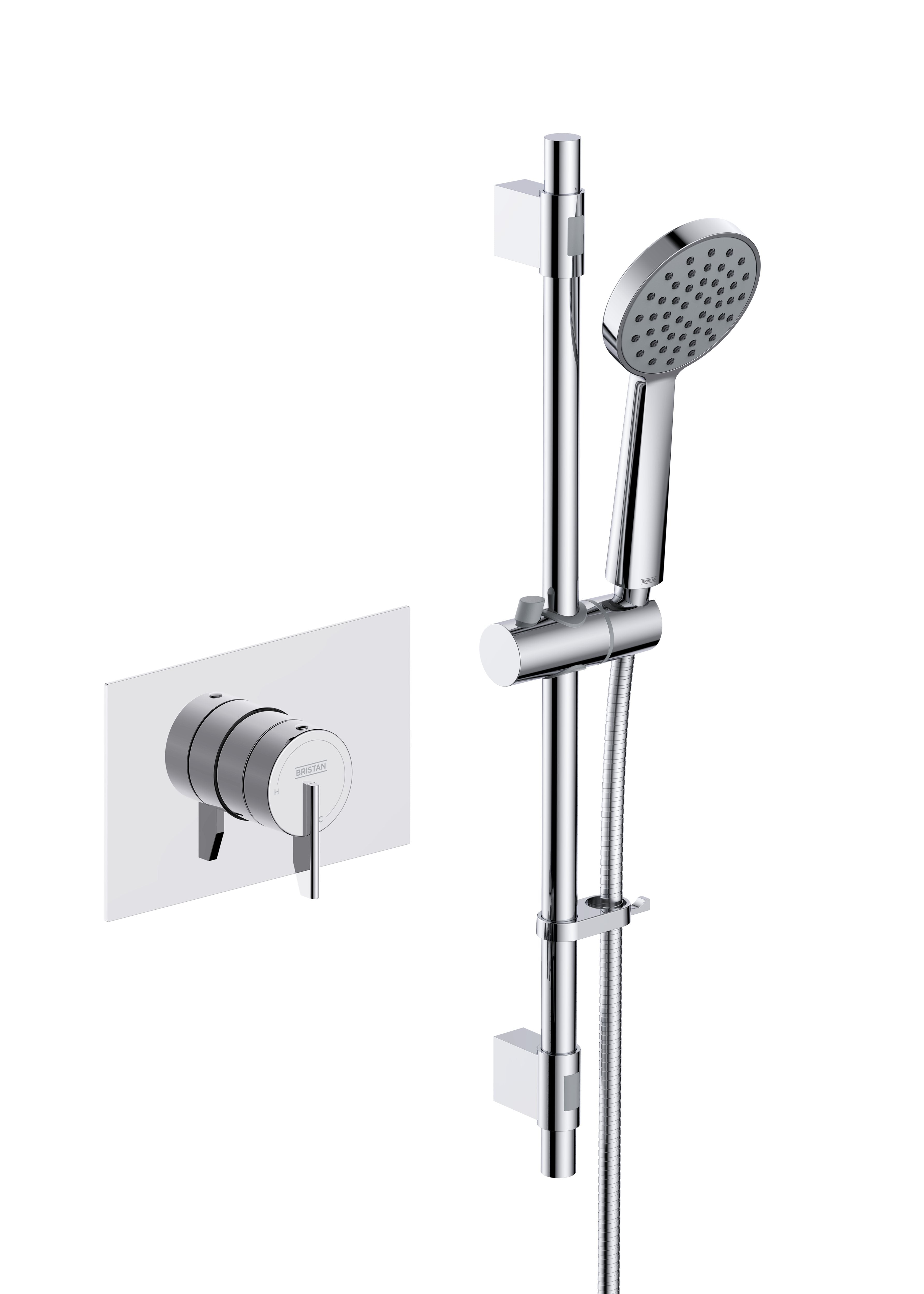 Bristan Sonique3 Thermostatic Concealed Shower Valve with Riser Kit Chrome SOQ3 SHCAR C.